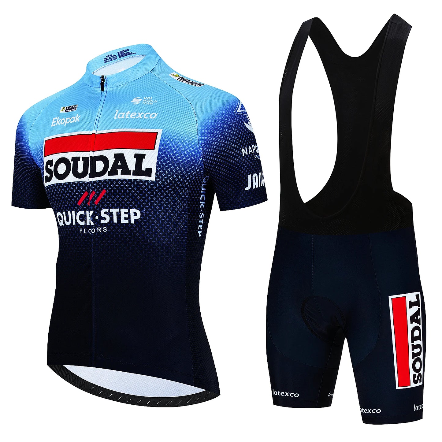 SOUDAL סט חולצה ומכנס לנשים וגברים ביגוד רכיבה על אופניים איכות גבוהה