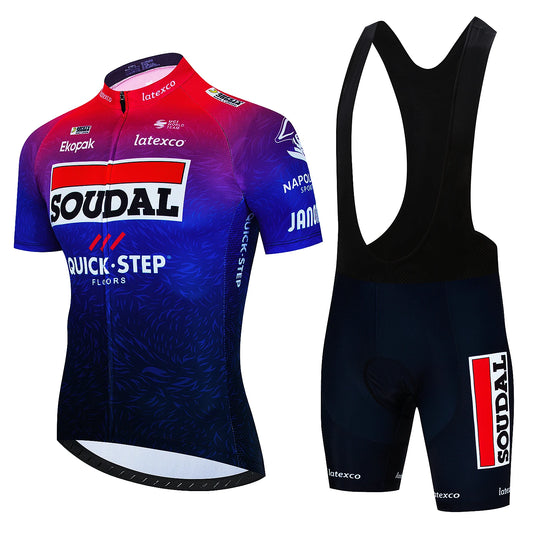 SOUDAL סט חולצה ומכנס לנשים וגברים ביגוד רכיבה על אופניים איכות גבוהה